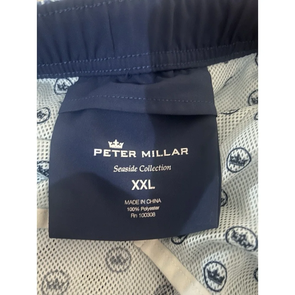 Men's Size 2XL Peter Millar Swimsuit Trunks Blue Seaside Collection 